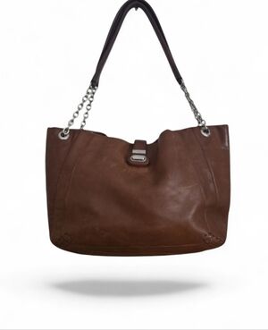 Tommy Hilfiger Vintage Brown Leather Slouchy Shoulder Bag